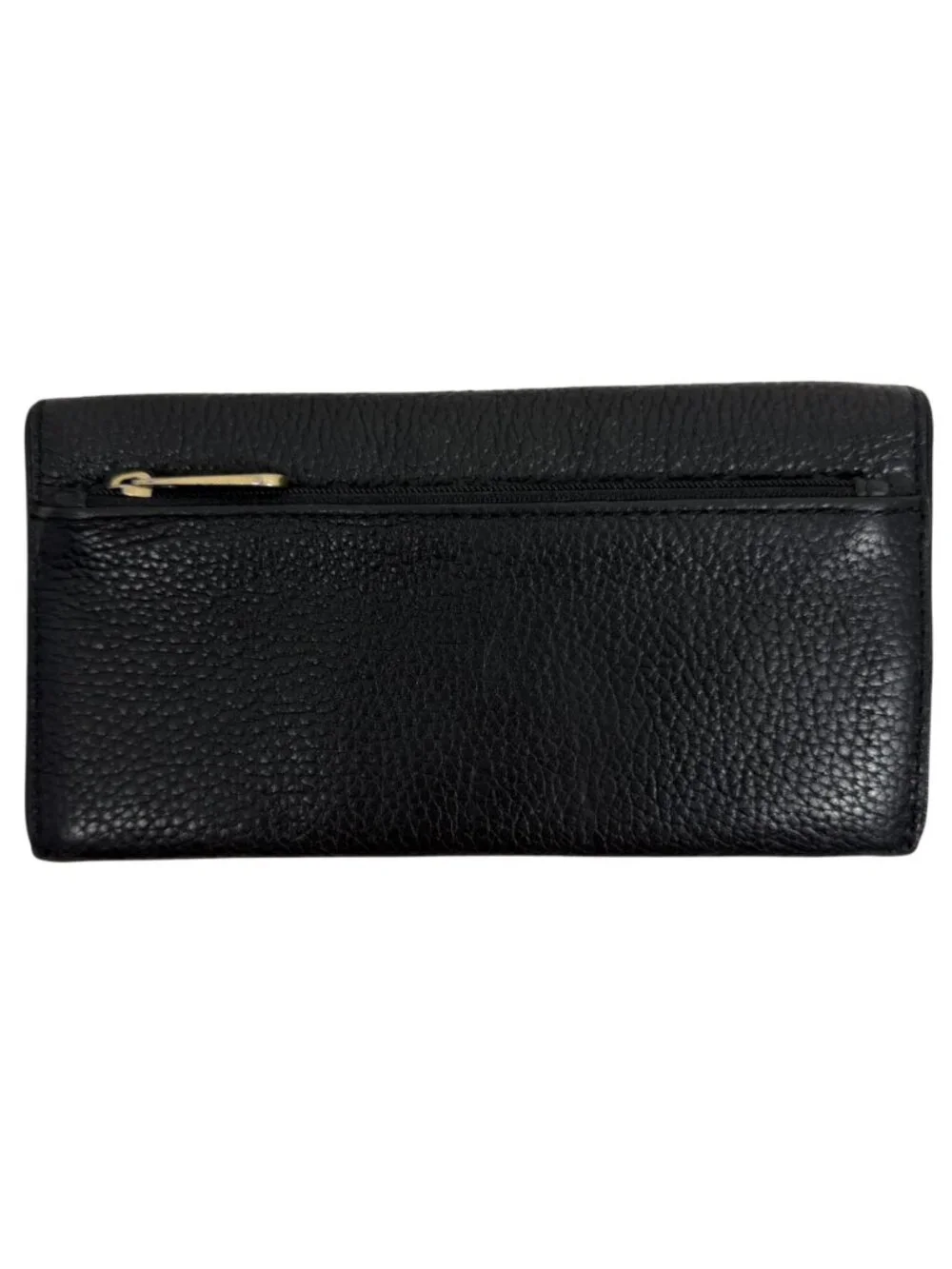 Michael Kors Bi-fold Black Leather Credit Card Bills Wallet Clutch, Snap Closure